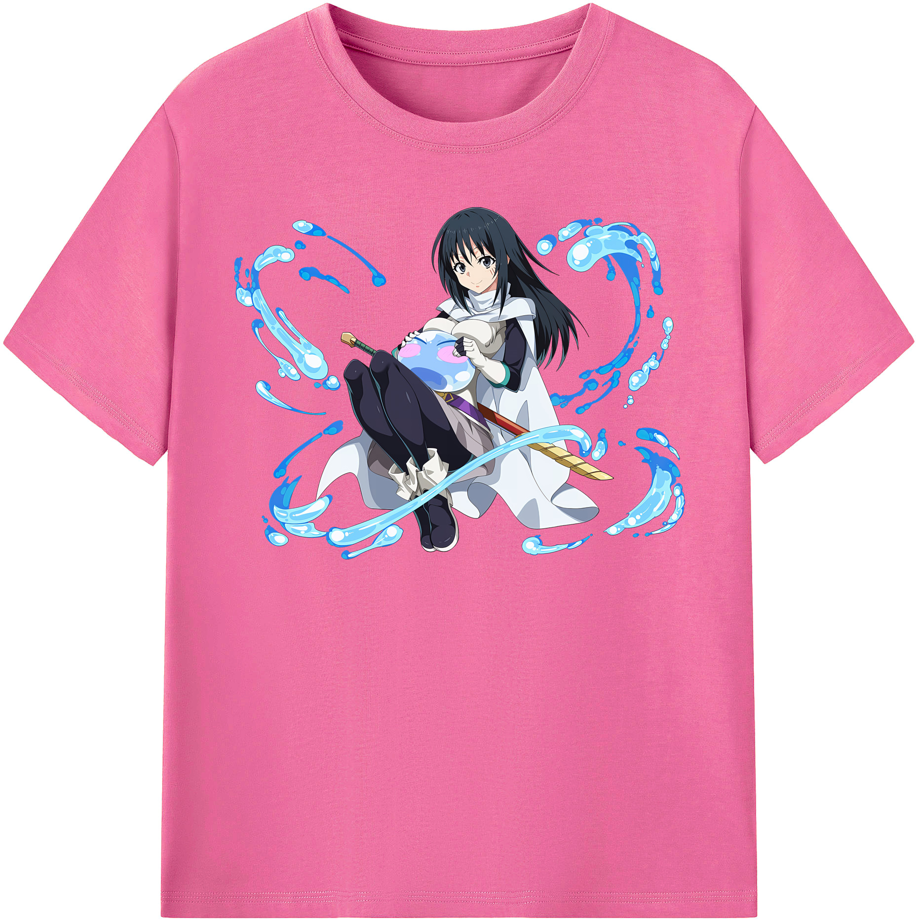 （画像用） 転スラ Regarding Reincarnated to Slime レディースカジュアルプリントTシャツ（綿100％）